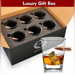 NIB Chouggo premium glassware, set of 6 shot glasses.